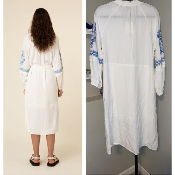 FRNCH Bohemian Embroidered Dress - White - Picture 2 of 15